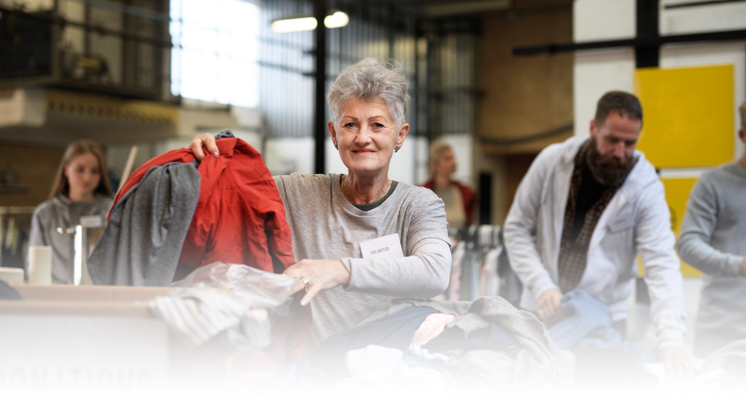 a couple of people volunteering